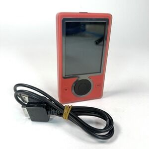 Microsoft Zune 30GB Red Digital Media Player Tested Working Model 1090